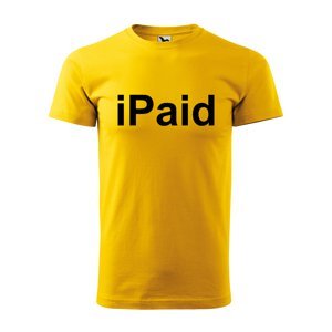 Tričko s potiskem iPaid - žluté M