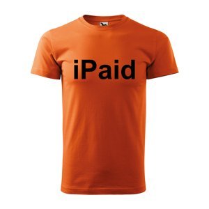 Tričko s potiskem iPaid - oranžové XL