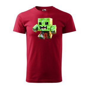 Tričko s potiskem Blocks Mob - červené 3XL