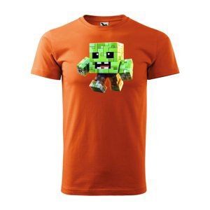 Tričko s potiskem Blocks Mob - oranžové 2XL