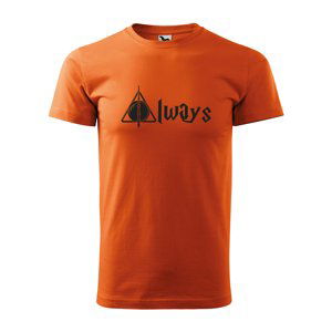 Tričko s potiskem Relikvie Always - oranžové M