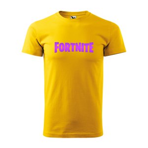 Tričko s potiskem Fortnite Pink - žluté XL