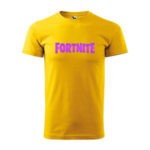 Tričko s potiskem Fortnite Pink - žluté 5XL