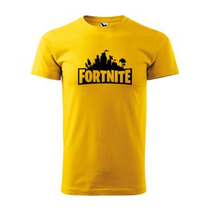 Tričko s potiskem Fortnite Pevnost - žluté 4XL