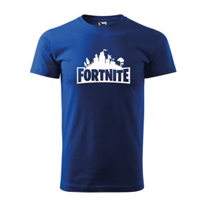 Tričko s potiskem Fortnite Pevnost - modré 4XL