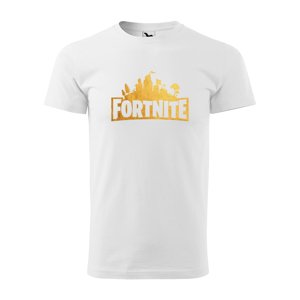 Tričko s potiskem Fortnite Pevnost Desert - bílé XL