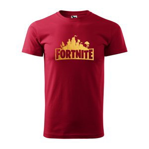 Tričko s potiskem Fortnite Pevnost Desert - červené L