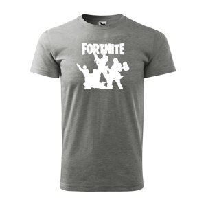 Tričko s potiskem Fortnite Team - šedé 4XL