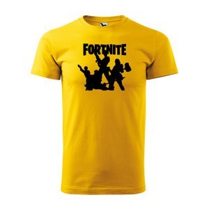 Tričko s potiskem Fortnite Team - žluté 4XL