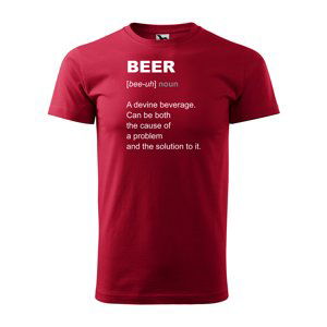 Tričko s potiskem Beer - červené S