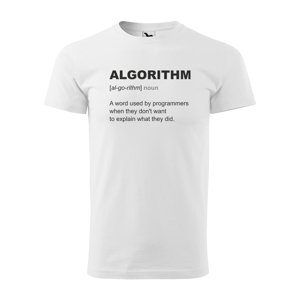 Tričko s potiskem Algorithm - bílé S