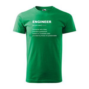 Tričko s potiskem Engineer - zelené 4XL