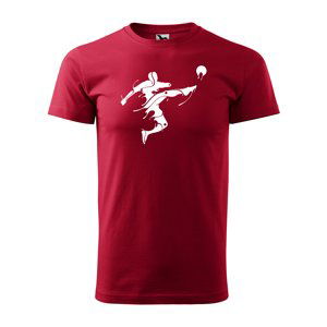Tričko s potiskem Fotbalista Abstrakce - červené 2XL