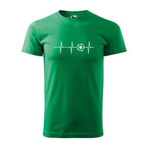Tričko s potiskem Fotbalový tep - zelené 5XL