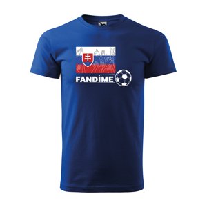 Tričko s potiskem Fandíme slovenskému fotbalu - modré 4XL