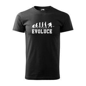 Tričko s potiskem Evoluce hokejisty - černé 3XL