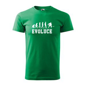 Tričko s potiskem Evoluce hokejisty - zelené 3XL