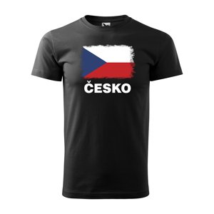 Tričko s potiskem Česko - černé 4XL