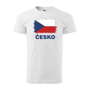 Tričko s potiskem Česko - bílé XL