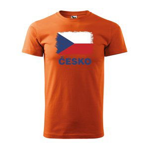 Tričko s potiskem Česko - oranžové 4XL
