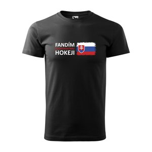 Tričko s potiskem Fandím slovenskému hokeji - černé L