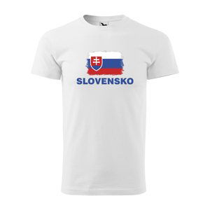 Tričko s potiskem Slovensko - bílé 5XL