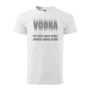 Tričko s potiskem Vodka - bílé 4XL