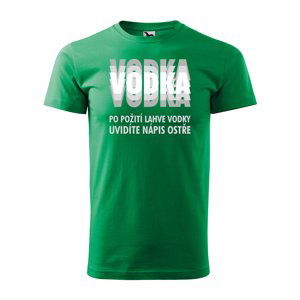 Tričko s potiskem Vodka - zelené L