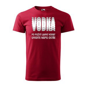 Tričko s potiskem Vodka - červené 5XL