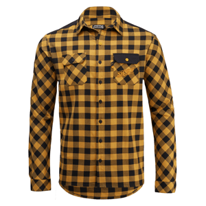 Pánská flanelová košile Silvini Farini - černo žlutá Velikost: XL