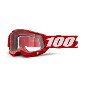Brýle 100% ACCURI 2 Goggle - Neon/Red - Clear Lens