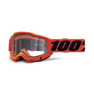 Brýle 100% ACCURI 2 ENDURO MTB Goggle - Neon/Orange - Clear Lens