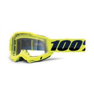 100% Brýle 100% ACCURI 2 OTG Goggle - Fluo/Yellow - Clear Lens
