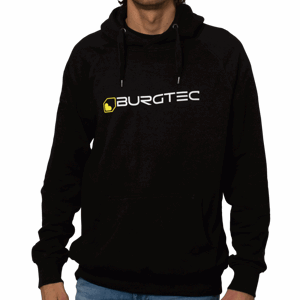 Mikina BURGTEC BLACK LOGO Velikost oblečení: 3XL