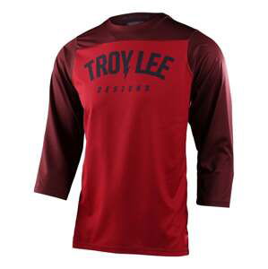 Troy Lee Designs TLD DRES S 3/4 RUKÁVEM RUCKUS CAMBER OXBLOOD Velikost: S