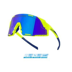 Brýle FORCE GRIP fluo - modré revo sklo