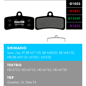 Brzdové destičky Galfer FD426 - Shimano/Tektro/TRP Směs: Standard