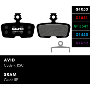 Brzdové destičky Galfer FD455 - SRAM/AVID Směs: Standard