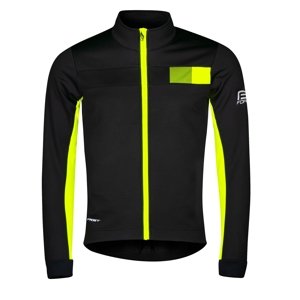 Bunda FORCE FROST softshell pánská - černo-fluo Velikost: M