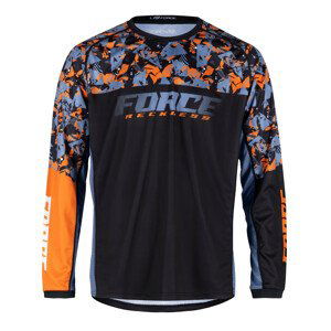 Dres Force RECKLESS dl. rukáv-černo-oranžový Varianta: vel. XL