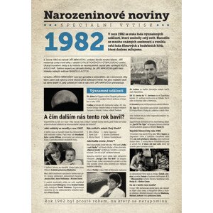 Narozeninové noviny 1982 s vlastním textem a fotografií, S fotografií