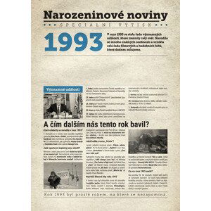 Narozeninové noviny 1993 s vlastním textem a fotografií, S textem