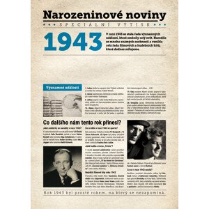 Narozeninové noviny 1943 s vlastním textem a fotografií, S fotografií