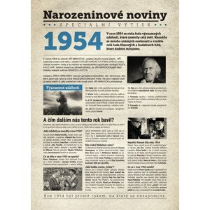 Narozeninové noviny 1954 s vlastním textem a fotografií, S fotografií