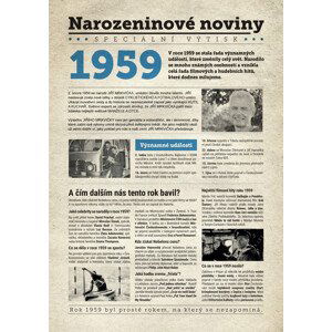 Narozeninové noviny 1959 s vlastním textem a fotografií, S fotografií