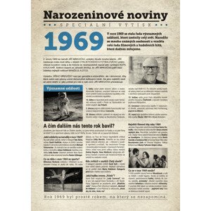 Narozeninové noviny 1969 s vlastním textem a fotografií, S fotografií