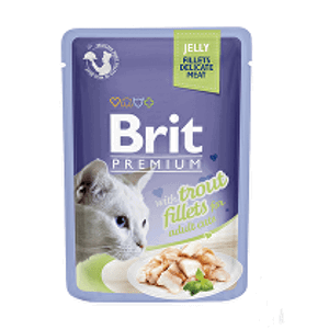 Brit Premium Cat D Fillets in Jelly with Trout 85g