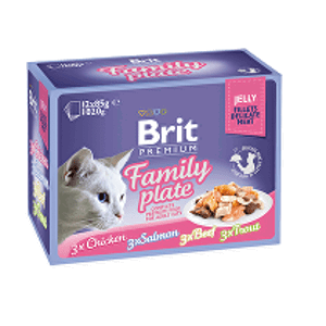 Brit Premium Cat D Fillets in Jelly Family Plate 1020g