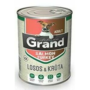 GRAND konz. pes deluxe 100% losos a krůta adult 400g