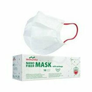 Ústenka jednoráz. IMMUNITY NANO MASK B,pruž.pásky 10ks